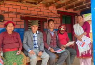 गुल्मी–१ मा मनिराम ज्ञवालीको घरदैलो अभियान तीव्र